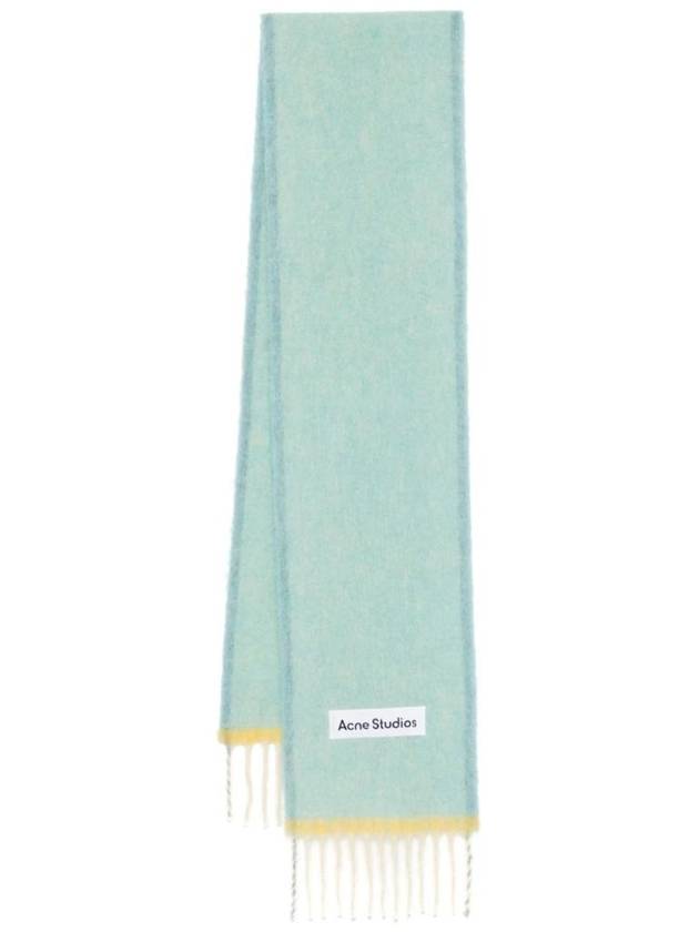 Mohair Wool Fringe Muffler Light Blue - ACNE STUDIOS - BALAAN 1