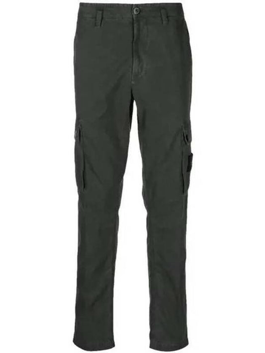 Wappen Patch Old Treatment Slim Fit Cargo Straight Pants Charcoal - STONE ISLAND - BALAAN 2