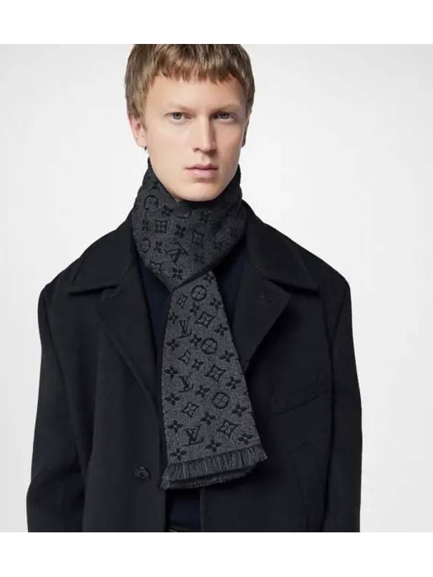 Monogram Classic Scarf Charcoal Grey - LOUIS VUITTON - BALAAN 2