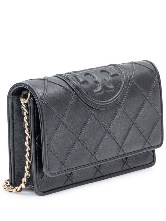 Fleming Soft Chain Long Wallet Bag Black - TORY BURCH - BALAAN 4