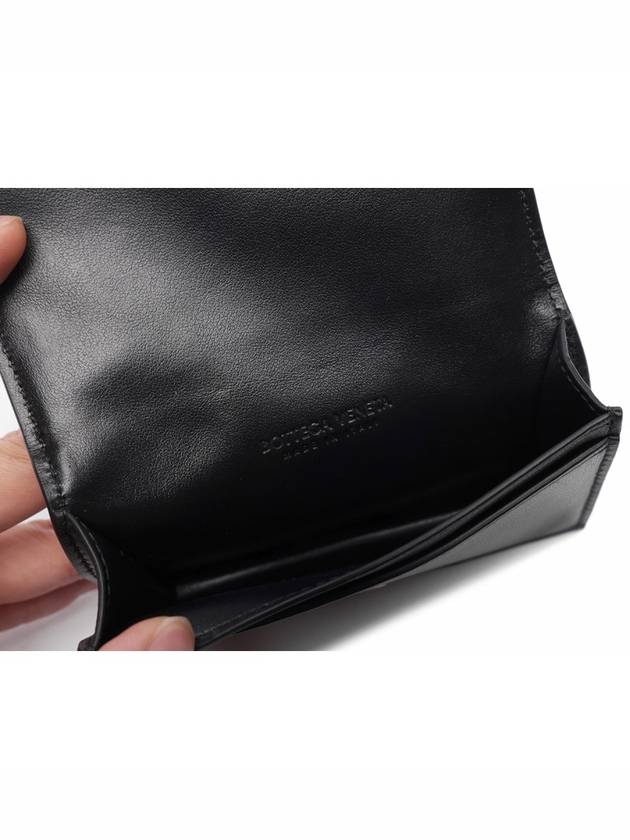 Intrecciato Flap Card Wallet Black - BOTTEGA VENETA - BALAAN 7