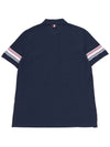 Men's RWB Stripe Cotton Polo Shirt Navy - THOM BROWNE - BALAAN 3