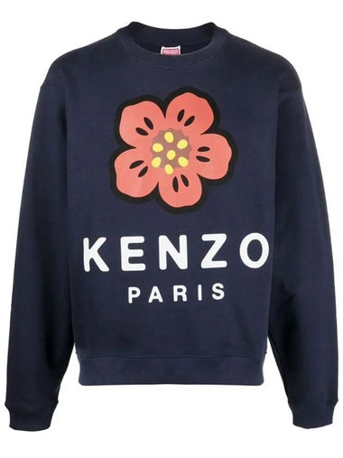 22FW flower logo printing brushed sweatshirt 5SW410 4ME 77 - KENZO - BALAAN 1