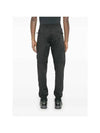 Stretch Cotton Wool Satin Straight Pants Black - STONE ISLAND - BALAAN 6