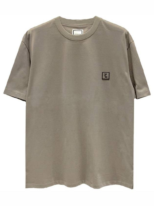 Back Logo Cotton Short Sleeve T-shirt Grey - WOOYOUNGMI - BALAAN.