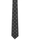 Skull Polka Dot Silk Tie Black - ALEXANDER MCQUEEN - BALAAN 2