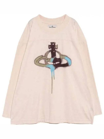 Spray ORB Fresh Long Sleeve T-Shirt Beige - VIVIENNE WESTWOOD - BALAAN 2