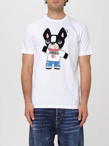 T-shirt di cotone Dsquared2 con stampa grafica - DSQUARED2 - BALAAN 1