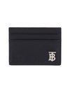 TB Logo Leather Card Wallet Black - BURBERRY - BALAAN 2