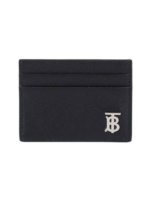 TB Logo Leather Card Wallet Black - BURBERRY - BALAAN 2