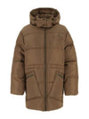 Oversized Tech Puffer Midi Padding Brown - GANNI - BALAAN 2