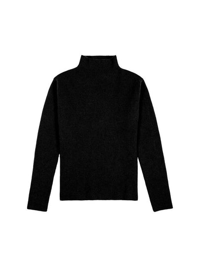 Cashmere Half Neck Turtleneck Black - SOLEW - BALAAN 2