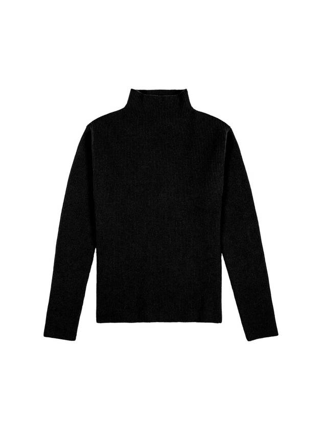 Cashmere Half Neck Turtleneck Black - SOLEW - BALAAN 2