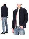 Stripe Merino Jersey Cardigan Navy - THOM BROWNE - BALAAN 2