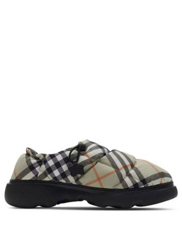 Check Pillow Slip-On Light Sage - BURBERRY - BALAAN 1