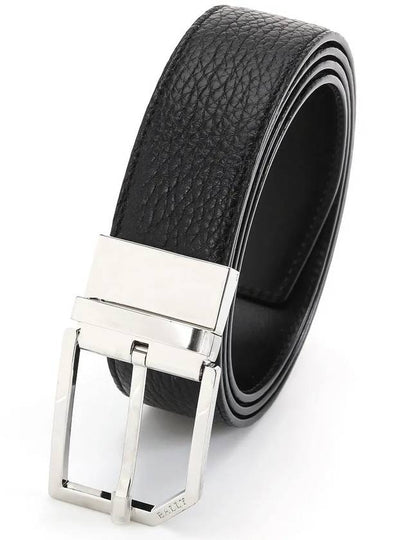 Charlton Classic Buckle Leather Belt Black - BALLY - BALAAN 2