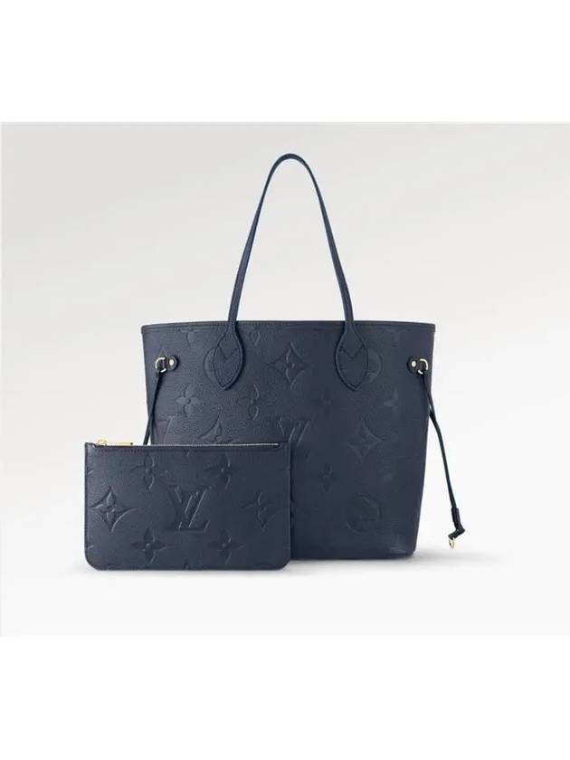 Neverfull MM Monogram Empreinte Tote Bag Navy - LOUIS VUITTON - BALAAN 7