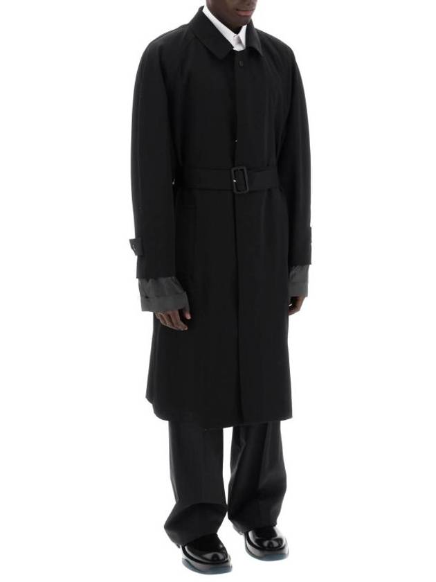 Belted Sleeve Trench Coat Black - MAISON MARGIELA - BALAAN 4