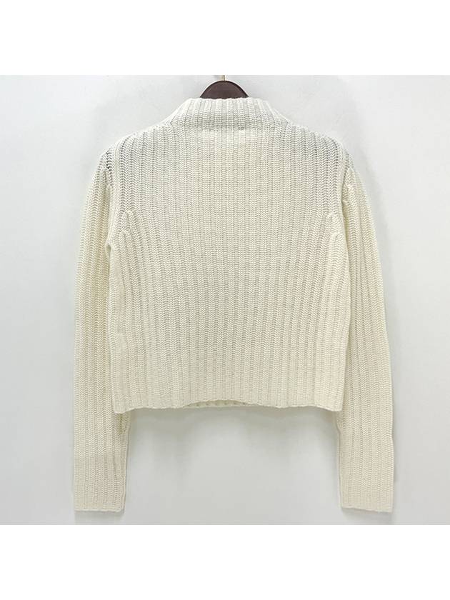 Aloa Wool Cashmere Cropped Knit Top White - MAX MARA - BALAAN 3