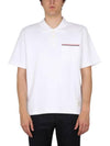 RWB Pocket Interlock Cotton Short Sleeve Polo Shirt White - THOM BROWNE - BALAAN 2