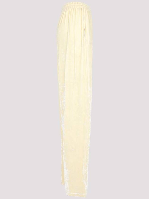 Velvet Effect Straight Pants Yellow - BALENCIAGA - BALAAN 4