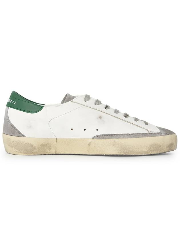 Superstar Green Heel Tab Leather Sneakers White - GOLDEN GOOSE - BALAAN 5