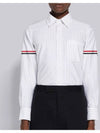 Oxford Armband Stripe Cotton Long Sleeve Shirt White - THOM BROWNE - BALAAN 3