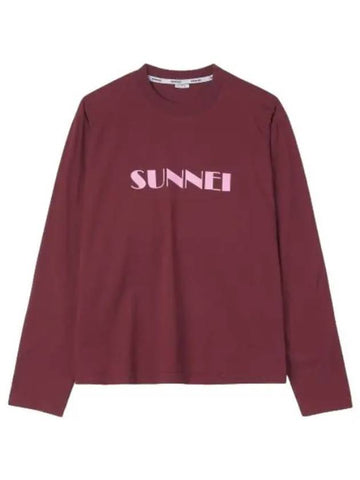 Logo print t shirt red long sleeve - SUNNEI - BALAAN 1