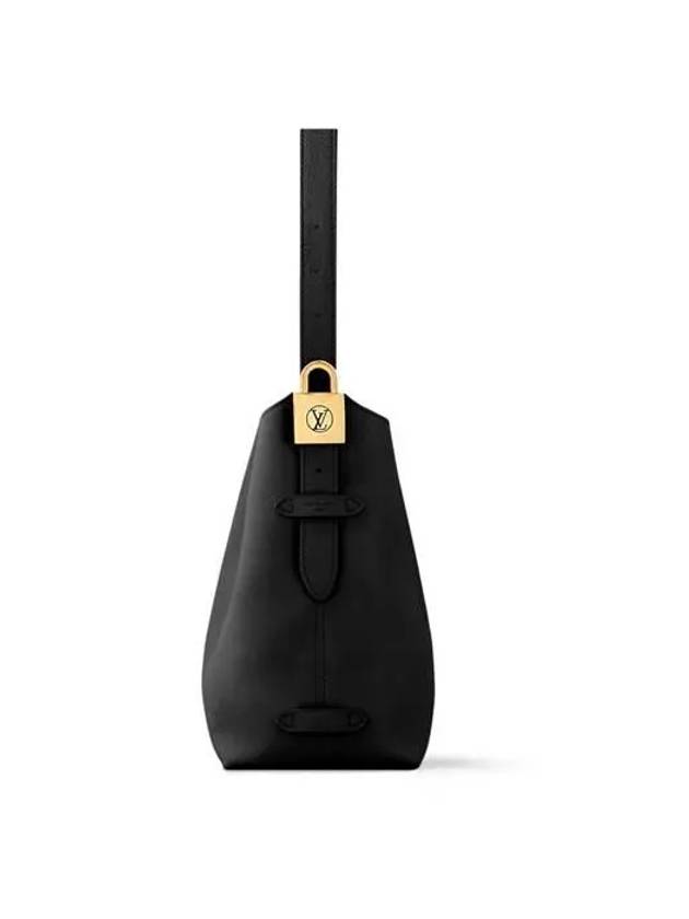 Low Key Hobo Calfskin Shoulder Bag Black - LOUIS VUITTON - BALAAN 6