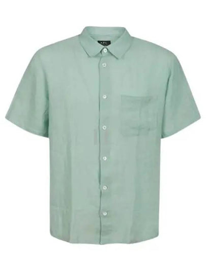 Bellini Linen Short Sleeve Shirt Green - A.P.C. - BALAAN 2