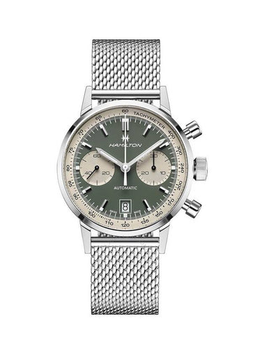 Hamilton Intra-Matic Chronograph Automatic Green Dial Men's Watch H38416160 - HAMILTON - BALAAN 1