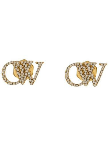 LOGO EARRINGS - OFF WHITE - BALAAN 1