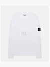 Logo Patch Crewneck Knit Top White - STONE ISLAND - BALAAN 2