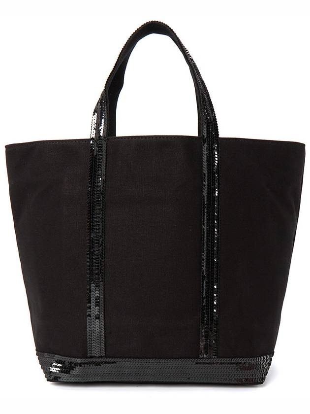 Canvas M Cabas Tote Bag Black - VANESSA BRUNO - BALAAN 5