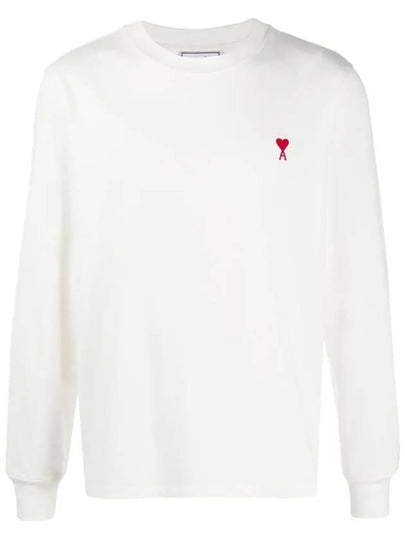 Small Heart Logo Sweatshirt White - AMI - BALAAN 2