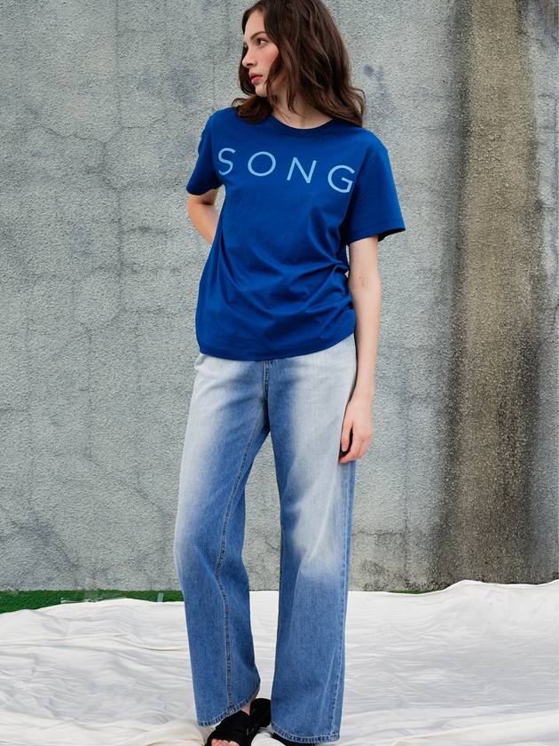 Love Song Half_Sleeve T shirt_Blue - SORRY TOO MUCH LOVE - BALAAN 5