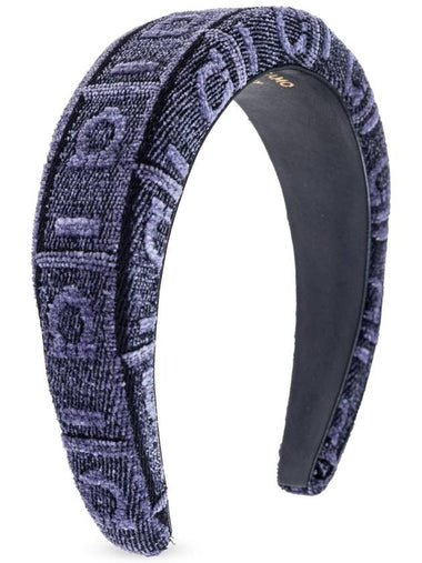 FERRAGAMO Headband With Logo, Women's, Blue - SALVATORE FERRAGAMO - BALAAN 1