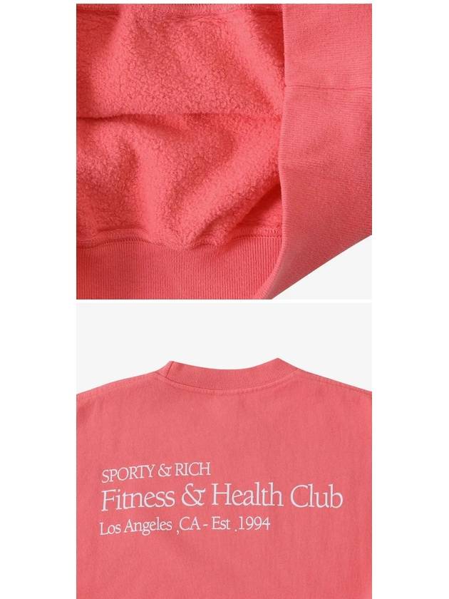 Fitness & Health Club Crew Neck Cotton Sweatshirt Strawberry - SPORTY & RICH - BALAAN 5