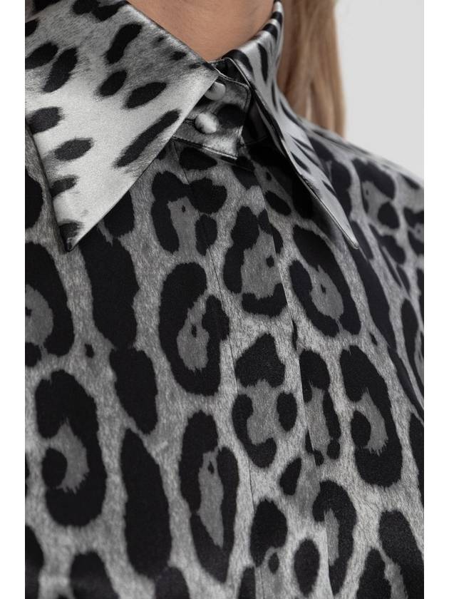 Dolce & Gabbana Silk Shirt With Animal Motif, Women's, Black - DOLCE&GABBANA - BALAAN 5