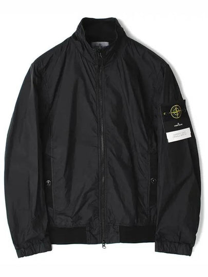 Crinkle Reps Wappen Bomber Jacket Black - STONE ISLAND - BALAAN 2