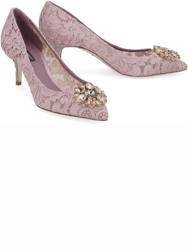 Brooch Lace Rainbow Pumps Heel Blush - DOLCE&GABBANA - BALAAN 4