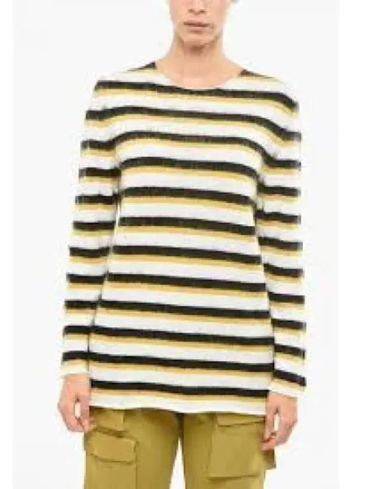 Striped Wool Knit Top White - MARNI - BALAAN 2