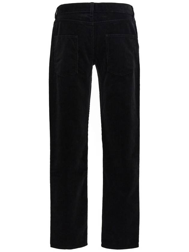 Men's Corduroy Straight Pants Black - SAINT LAURENT - BALAAN 3