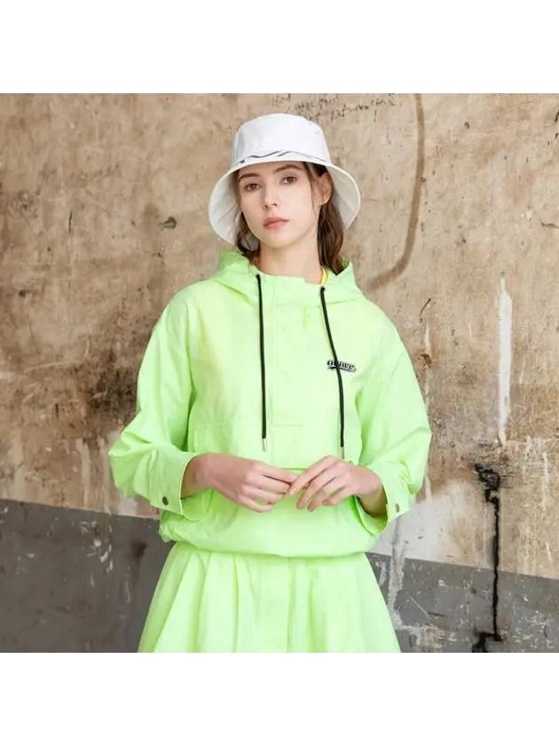 Golf Tennis Colorful Hooded Anorak Jumper Yellow Green - AVAVE - BALAAN 2