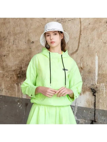 Golf Tennis Colorful Hooded Anorak Jumper Yellow Green - AVAVE - BALAAN 1