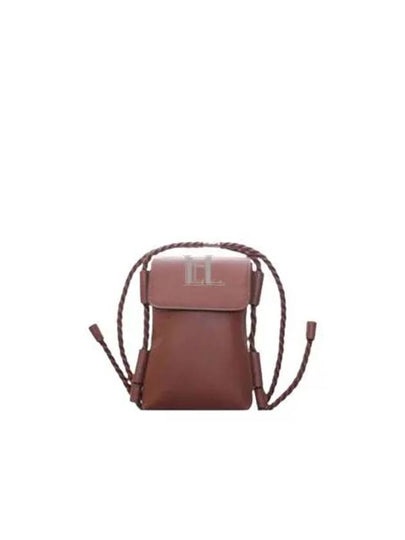 Key Phone Pouch Shiny Calfskin Cross Bag Sepia Brown - CHLOE - BALAAN 2