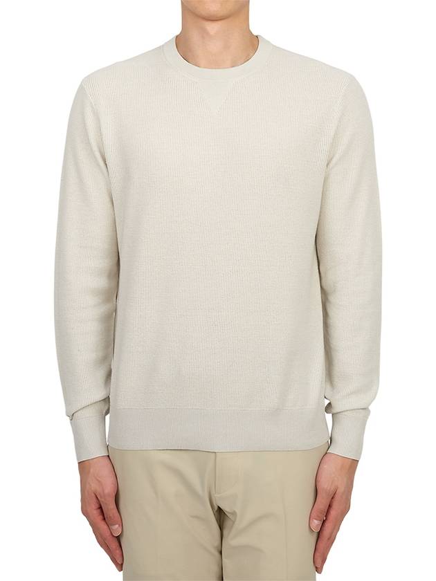 Men's Myhlo Crew Neck Knit Top Grey - THEORY - BALAAN 2