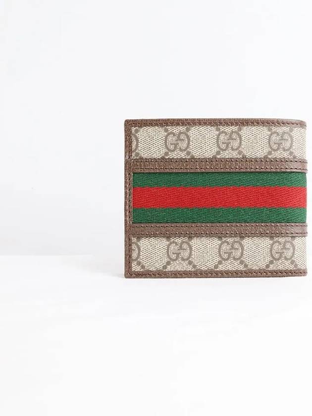 Ophidia GG Half Wallet Beige Ebony - GUCCI - BALAAN 3