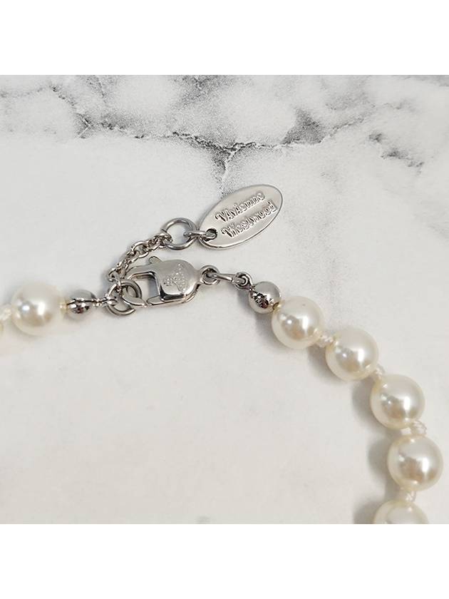 Mini Bas Relief Pearl Bracelet Silver - VIVIENNE WESTWOOD - BALAAN 5