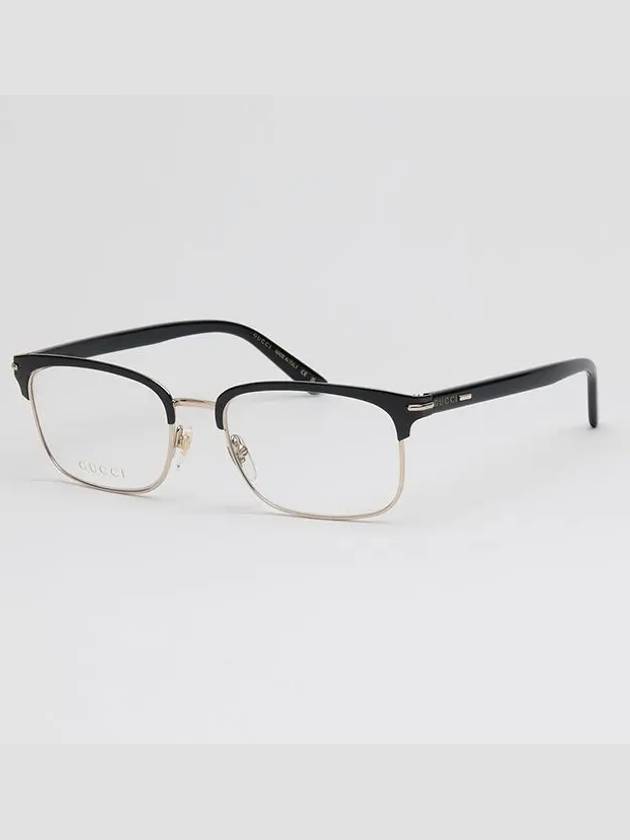 Eyewear Logo Square Eyeglasses Black Gold - GUCCI - BALAAN 2